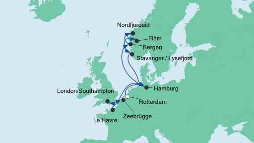 Aida Metropolen Norwegen Kreuzfahrt Touren